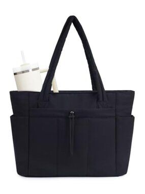 Puffy Tote Bag for Women - Work Travel Nurse 20L Tumbler Pocket
